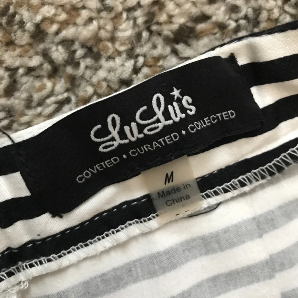 LuLu’s Black and White Striped Midi Skirt - Picture 3 of 3